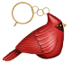 Red Cardinal Charm