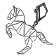 Geometric Horse Charm