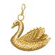 Gold Swan Charm