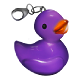Purple Rubber Duck Charm