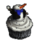 Silver Snowman Cupcake