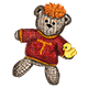 Knitted Weasley Teddy Bear