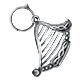 Silver Harp Charm